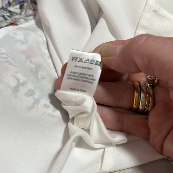 Saloni Silk Floral Ruffle Mini Dress Size US2 - Picture 4 of 10